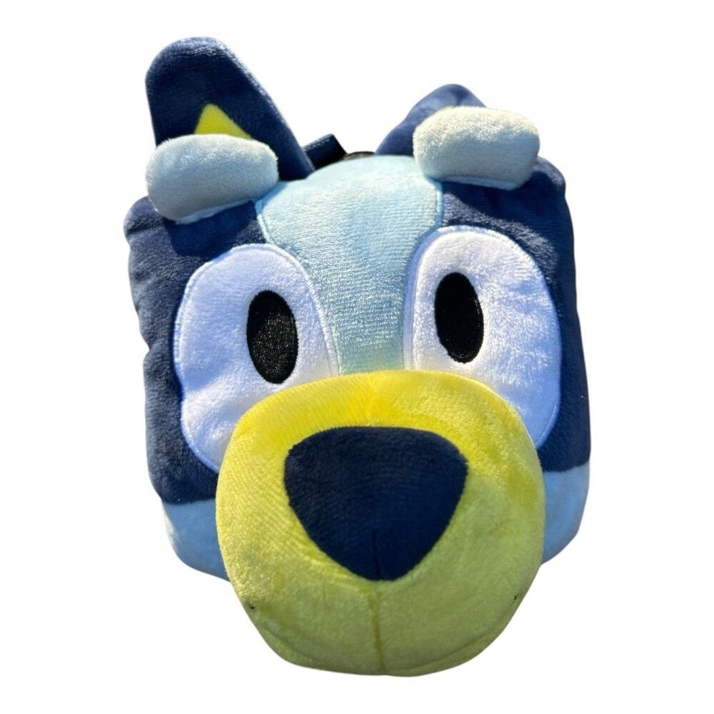 Bluey Plush Mini Backpack Kids Blue Dog Cartoon Character Bag Adjustable Straps